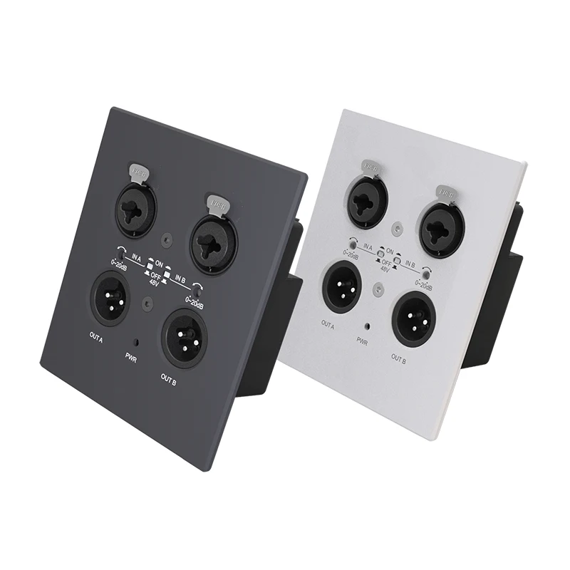 Dante 2 CH Wall Plate Network Audio Liides